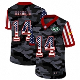 Nike New York Jets 14 Darnold 2020 USA Camo Salute to Service Limited Jersey zhua,baseball caps,new era cap wholesale,wholesale hats